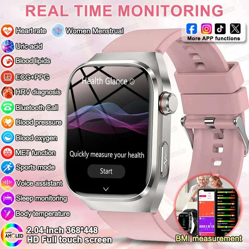 kimlud-2025-new-women-smart-watch-with-bmi-measurement-menstrual-cycle-ecg-heart-rate-blood-oxygen-sleep-fitness-tracker-smart-bracelet-kimlud-womens-clothes-35043007