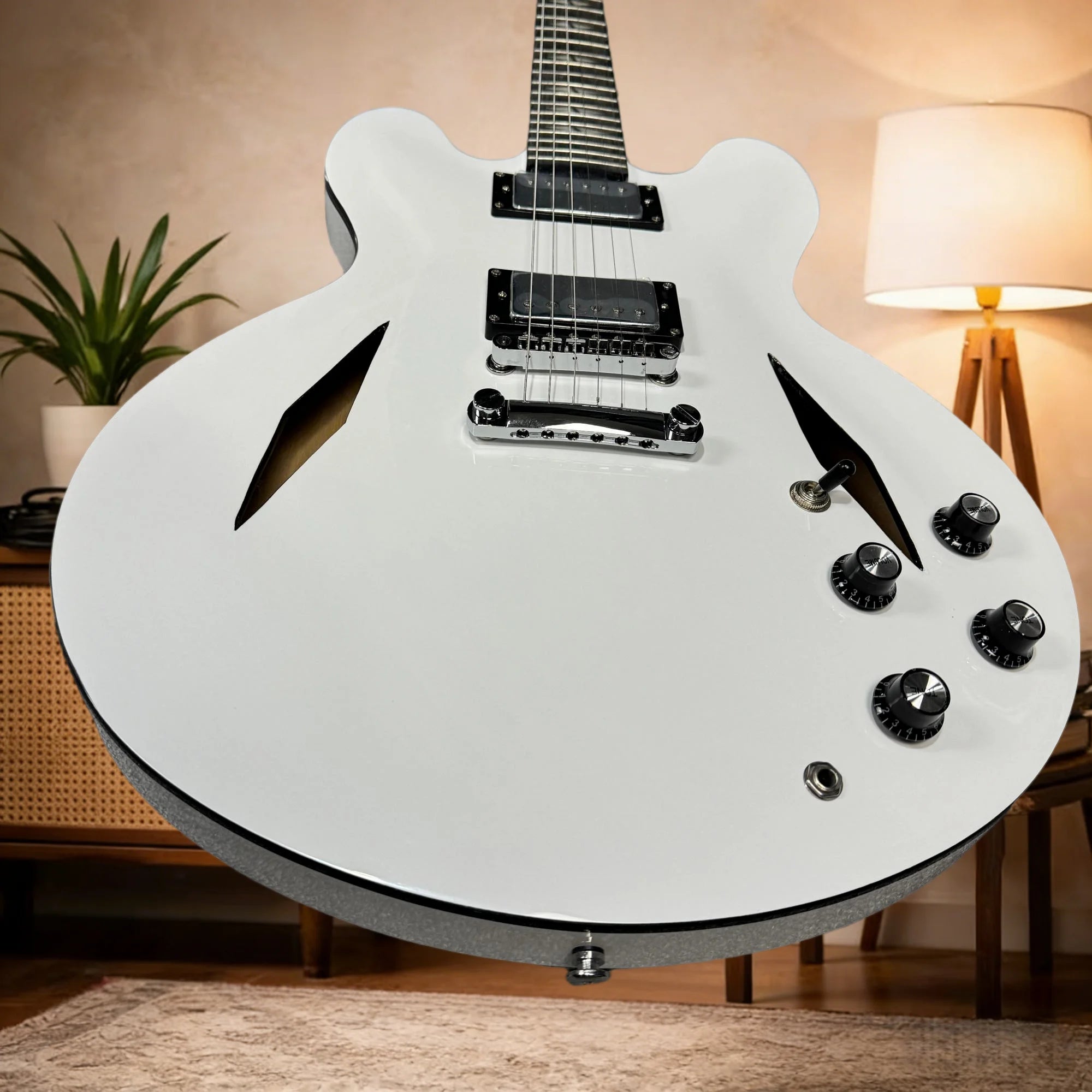 Maple Body Electric Guitar DG-335 6-String Rosewood Fingerboard Signature Voice — White | KIMLUD