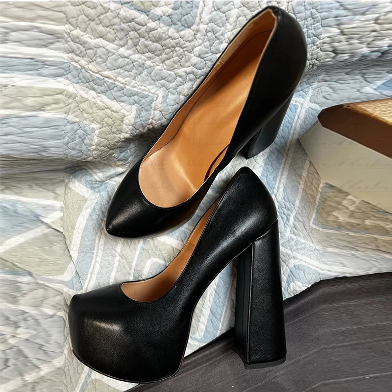 Pumps – Platform Square Toe – Pointed Toe Slip-On – Women | KIMLUD