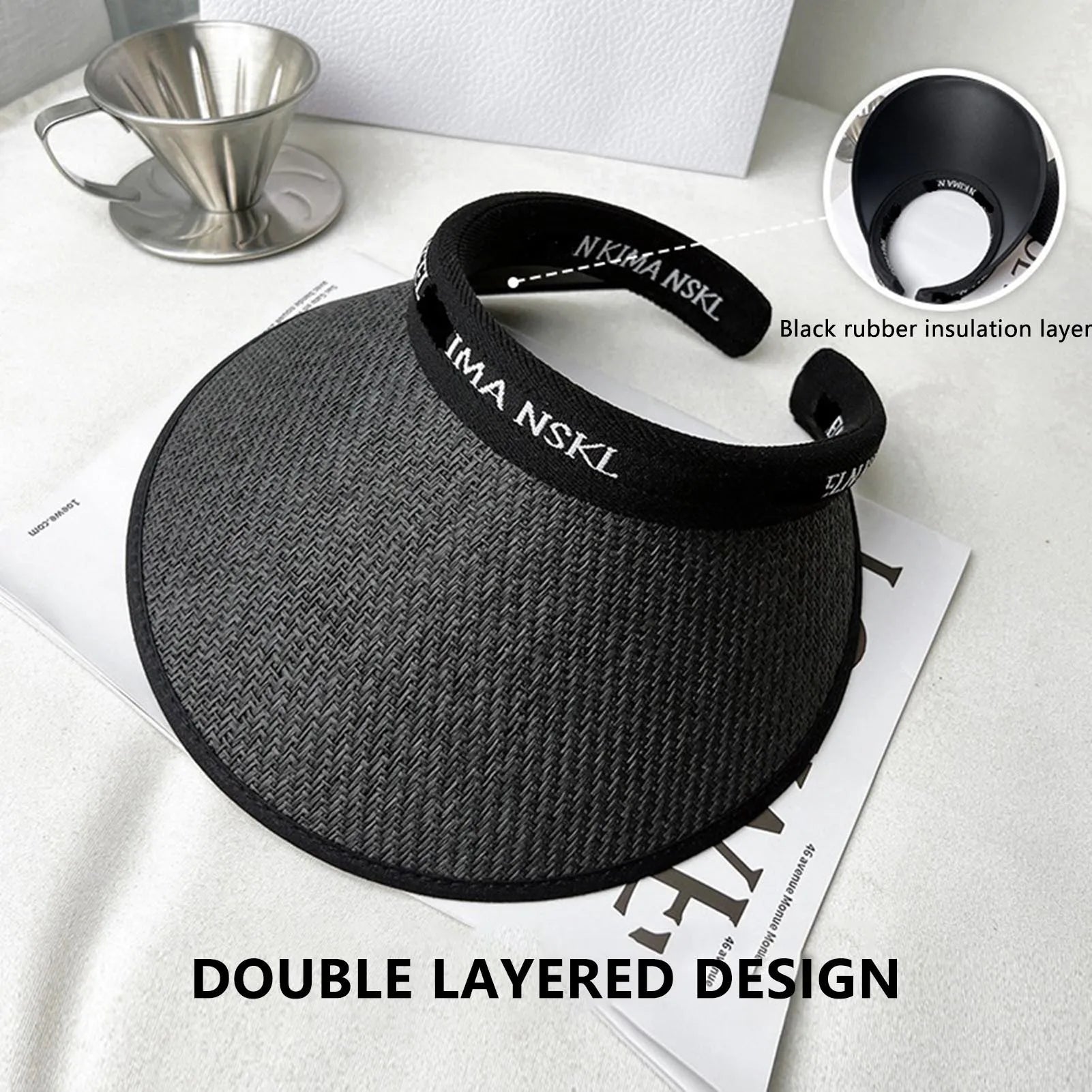 Women's Sunshade Hat Wide Brim Traveling Beach Sun Visor Hat Casual Breathable Sunshade Hat Women Summer Decor