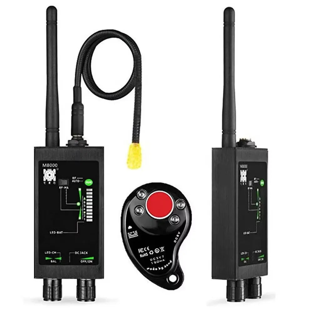 Techno Detector Anti Spy Wireless Camera RF GPS — Black | KIMLUD