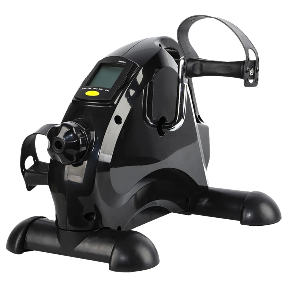 Mini Exercise Bike Arm and Leg Trainer Adjustable Peddler Exercise Bike LCD Display Foot Pedal Exercise Machine for Leg Training