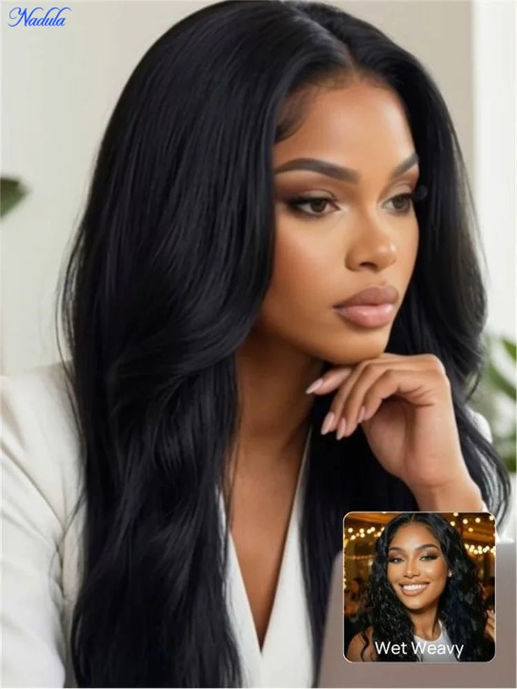 Wet and Wavy Wig – Glueless Lace Front – Virgin Human Hair – Dark | KIMLUD