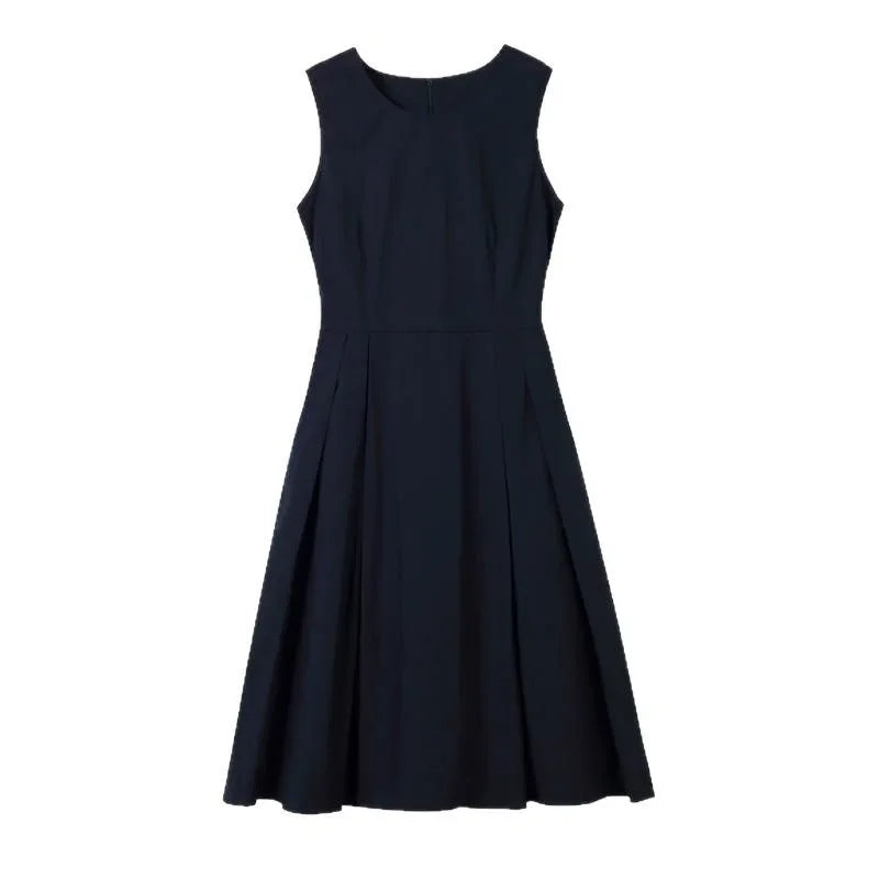 French Vintage Design Unique Summer New Hepburn Style Goddess Elegant Sleeveless Dress Fairy System Women's Dress China Origin