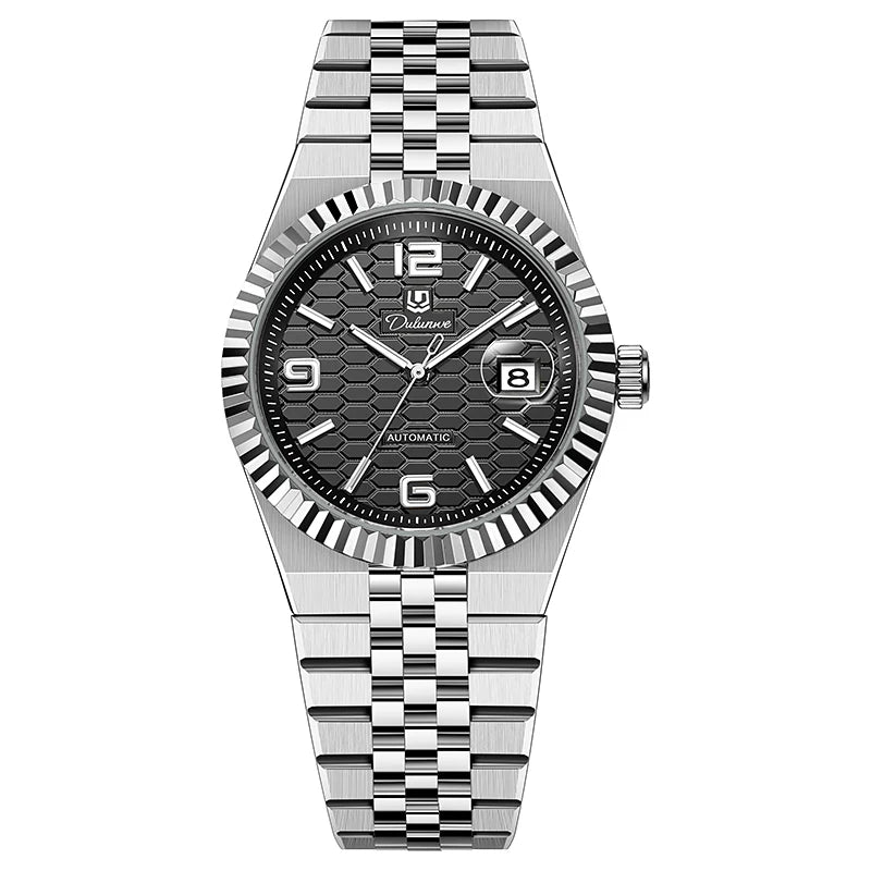 Stainless Steel Automatic Men's Watch — Silver | KIMLUD