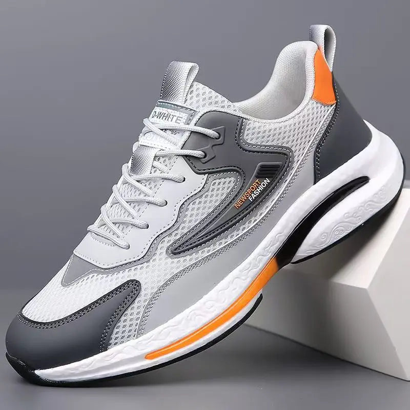 Men Running Shoes – Breathable Mesh Platform – Lace-Up | KIMLUD