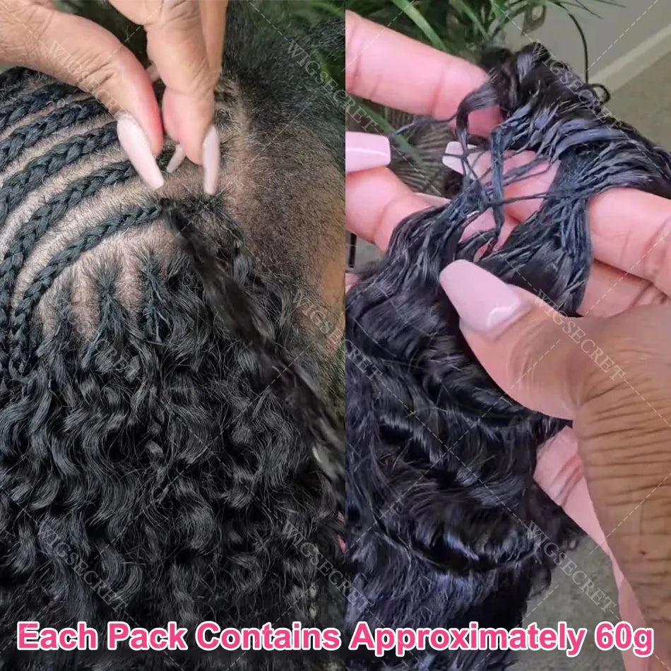 Crochet Hair Extensions - Deep Wave - Remy Human Hair Bundles | KIMLUD
