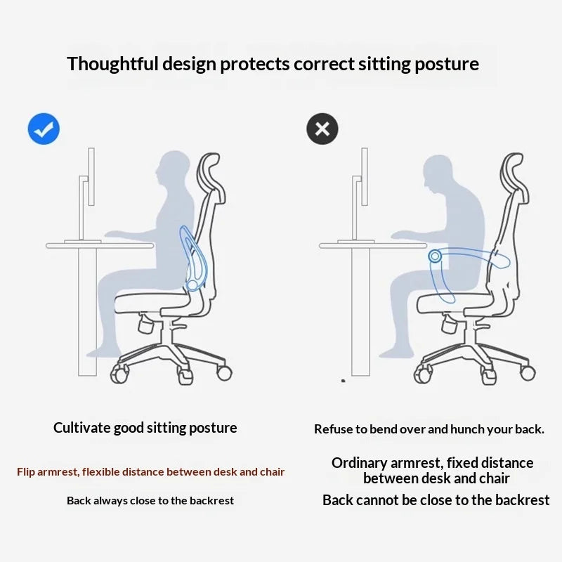 Mesh Office Chair Lumbar Support Adjustable Height Swivel High Back — White | KIMLUD