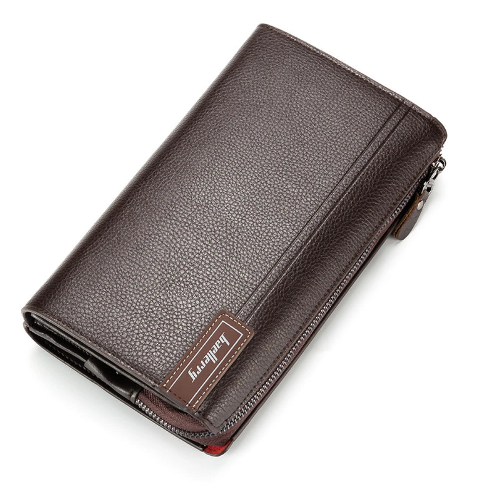 Business Casual Lychee Pattern Clutch Bag — Black | KIMLUD