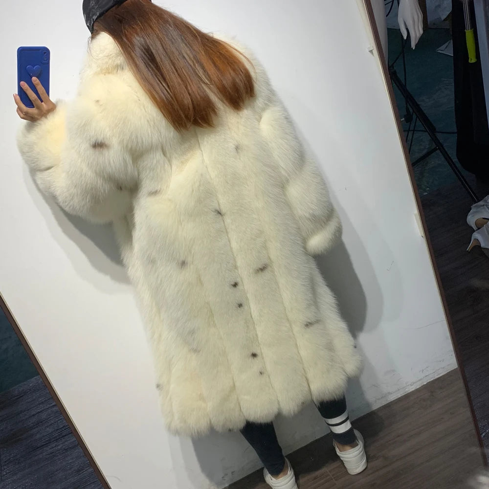KIMLUD, GO BALLISTIC YA Ladies Natural Fur Coat Long 100% Natural Fur Winter Clothing, KIMLUD Womens Clothes