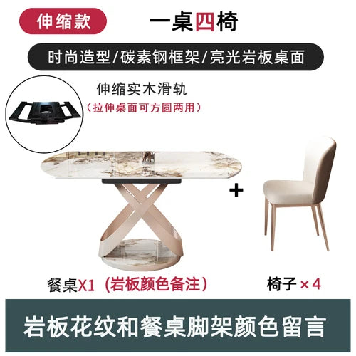 Nordic Extension Dining Table Oval Living Organiser Chair Dining Table Modern 6 Seater Muebles Para El Hogar Kitchen Furniture