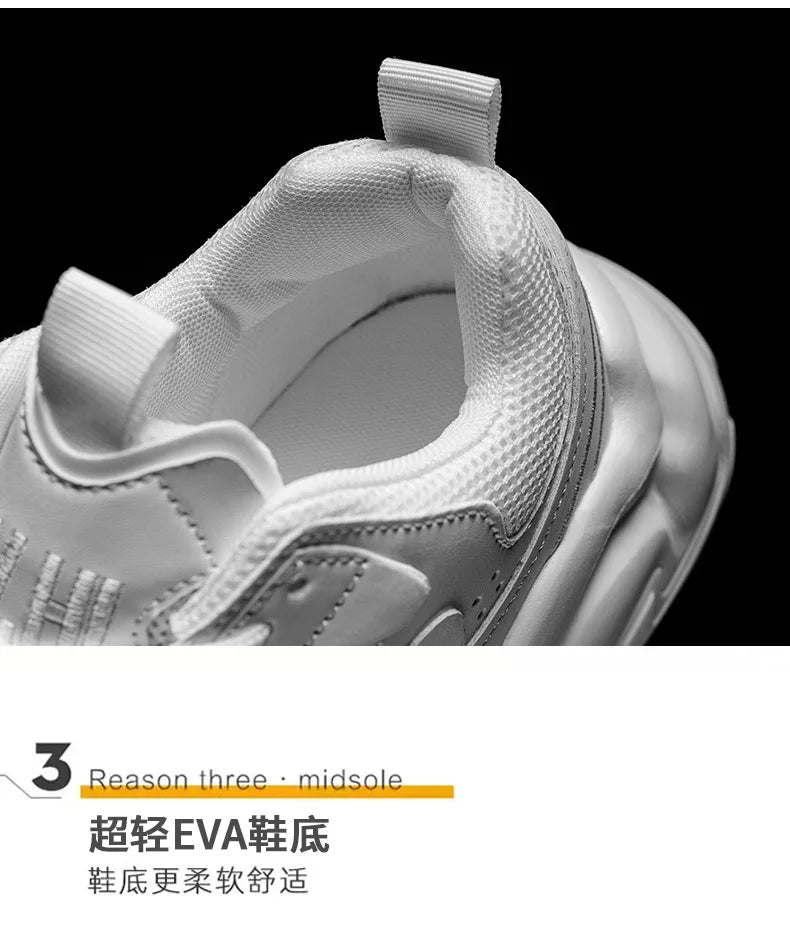 Leather Luxury Sneakers Premium Designer Style Breathable Casual Shoes — Beige | KIMLUD