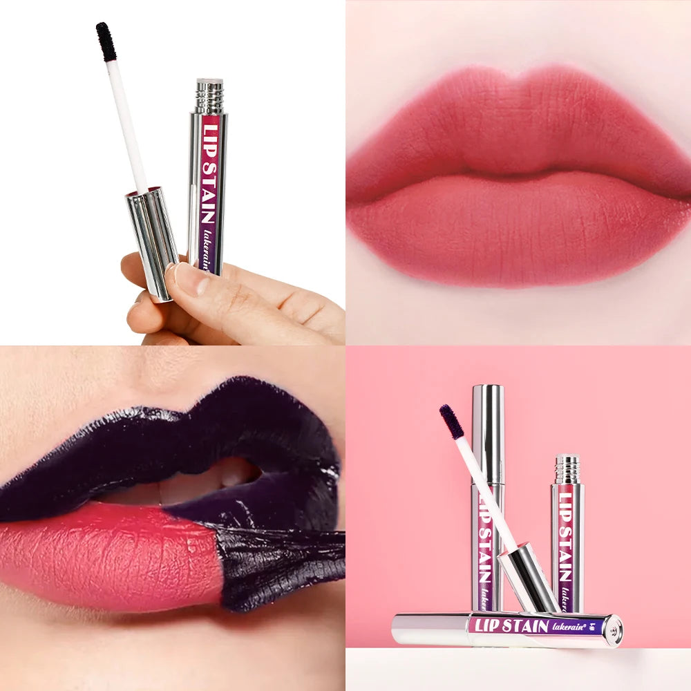 Lip Stain Blading Peel Off and Reveal Kit Long Lasting 3pcs Rose Waterproof Pink Lip Tint Transfer Proof Natural Lip Stain Kit