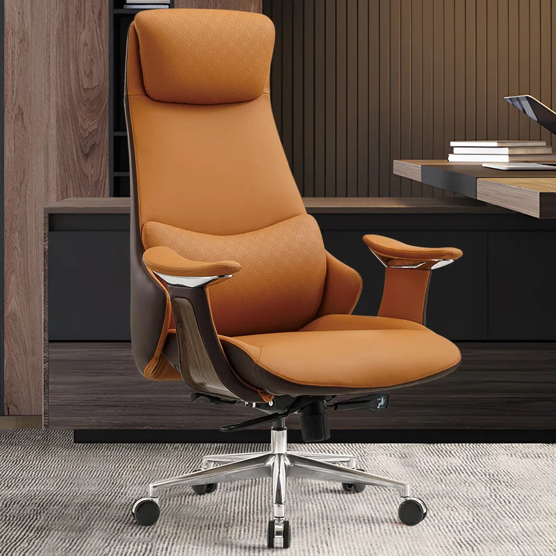 Executive Office Chair High Back Aluminum Base — Black | KIMLUD