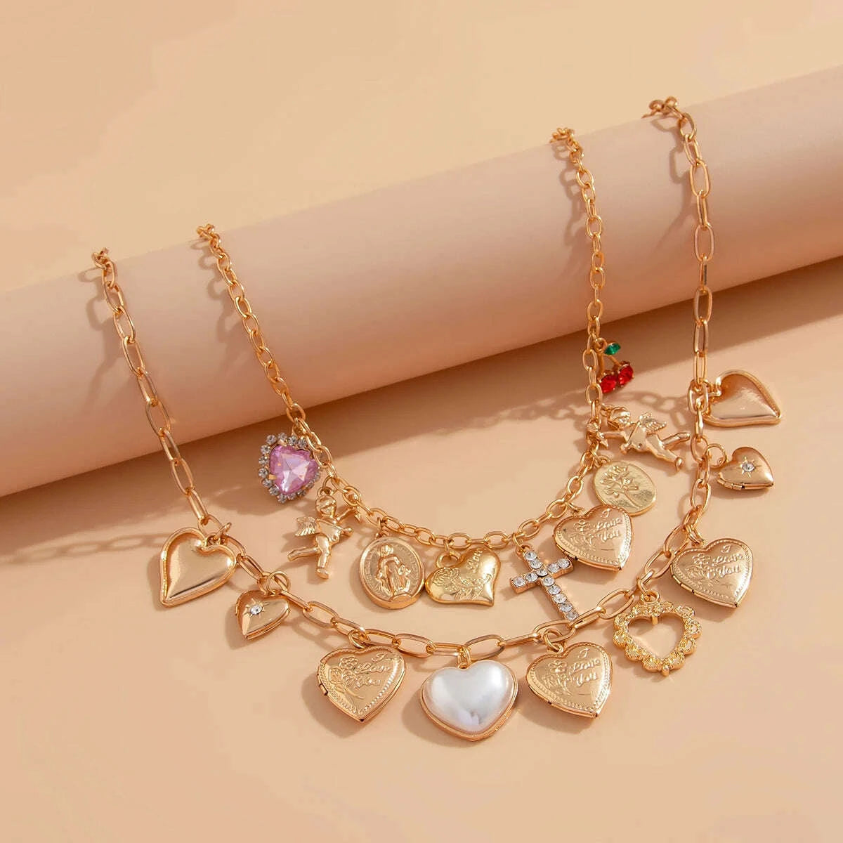 ingemark-2pcsset-punk-classic-metal-chain-necklace-for-women-vintage-love-heart-rhinestone-cross-pendant-new-year-jewelry-gift-kimlud-kimlud-33914507