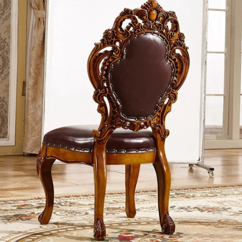 Wooden Wedding Dining Chairs Vintage Vanity Throne Stoot Dining Chairs Modern Living Room Sillas Para Comedor Trendy Furniture