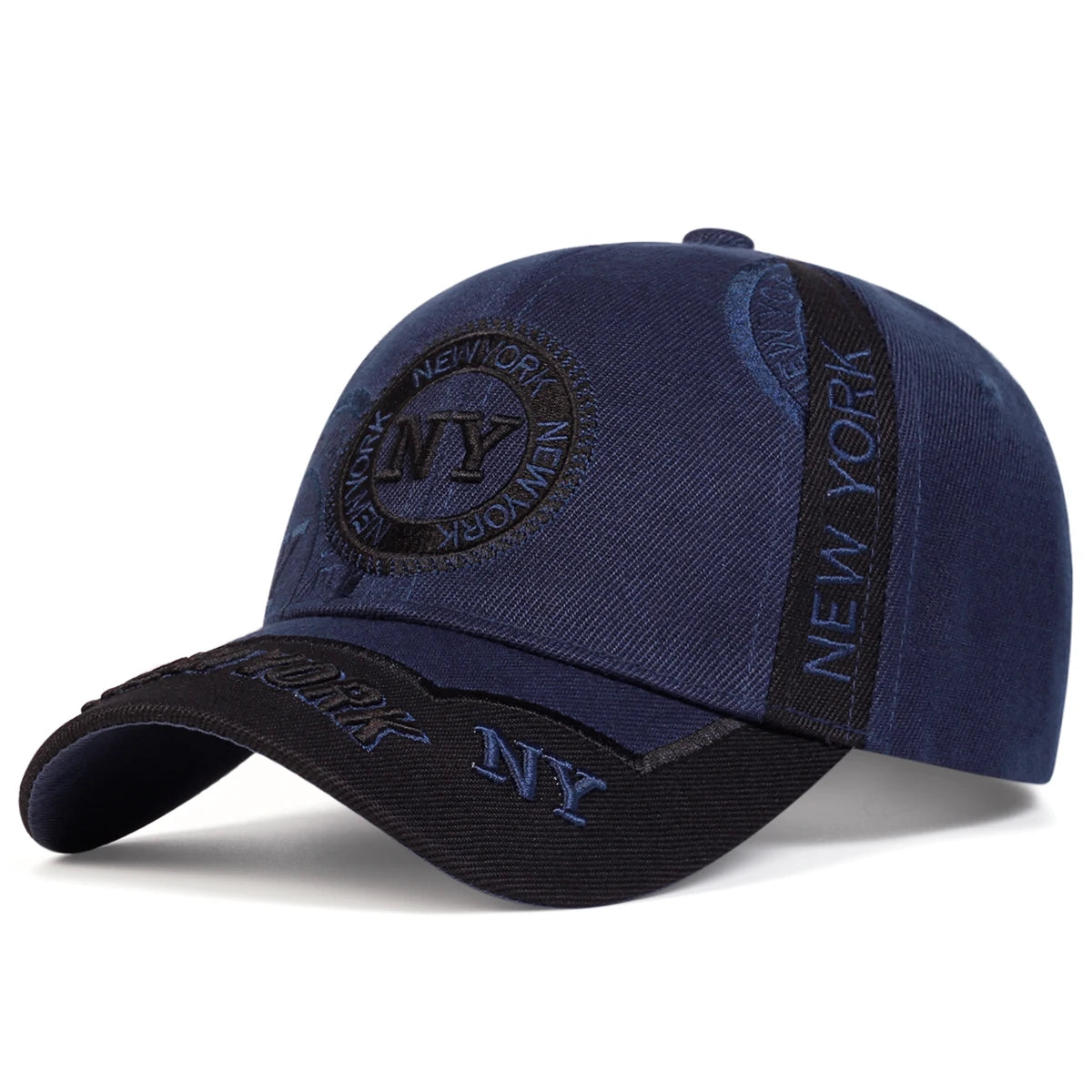 Letter Embroidered Baseball Cap Adjustable — Black | KIMLUD