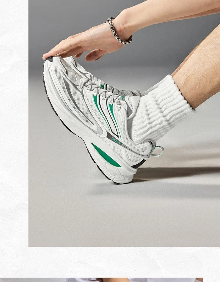 Xtep Little Basque 2 Casual Shoes for Men 2025 Summer Vintage Breathable Comfortable Non-Slip Durability Sneakers 875219320017