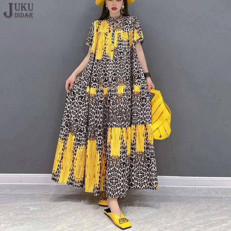 korean-style-painted-short-sleeve-casual-loose-big-size-yellow-red-blue-leopard-long-dress-summer-boho-print-dress-robe-jjxd071-kimlud-kimlud-33922913
