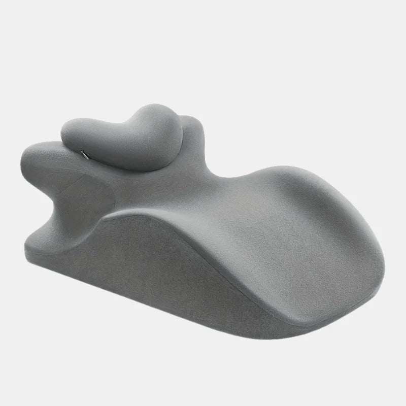 Ergonomic Bed Pillow with Detachable Headrest, 100% Polyester, Medium Firmness, for Reading and Back Support, Reading Pillow