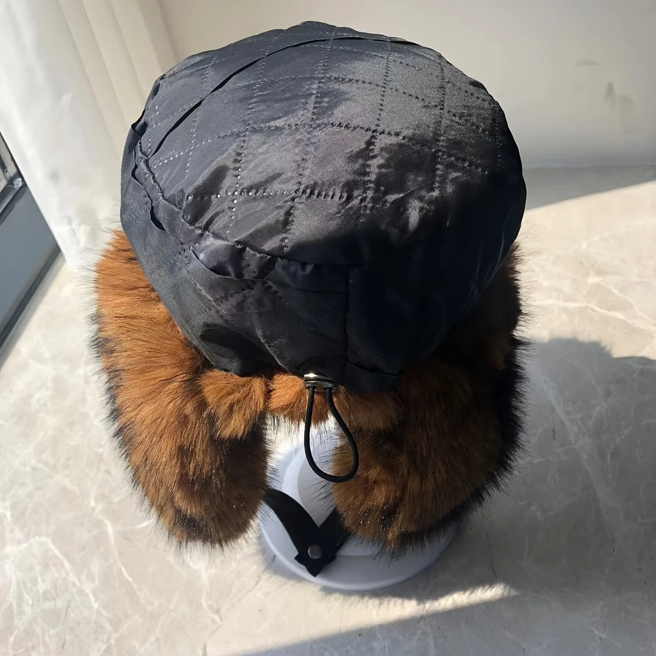 Winter Hat for Men Thickened Faux Fur Ushanka with Ear Protection Russian Bomber Cap Outdoor Warm Beanie