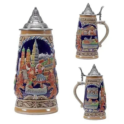 German Beer Stein Tankard Mug 600ml — Oktoberfest & Father's Day Gift | KIMLUD