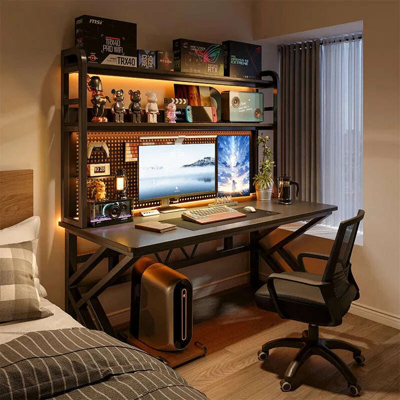 ergonomic-gaming-desk-with-built-in-bookshelf-cable-management-system-compact-computer-desk-for-small-spaces-bedroom-homekimludkimlud-35572277