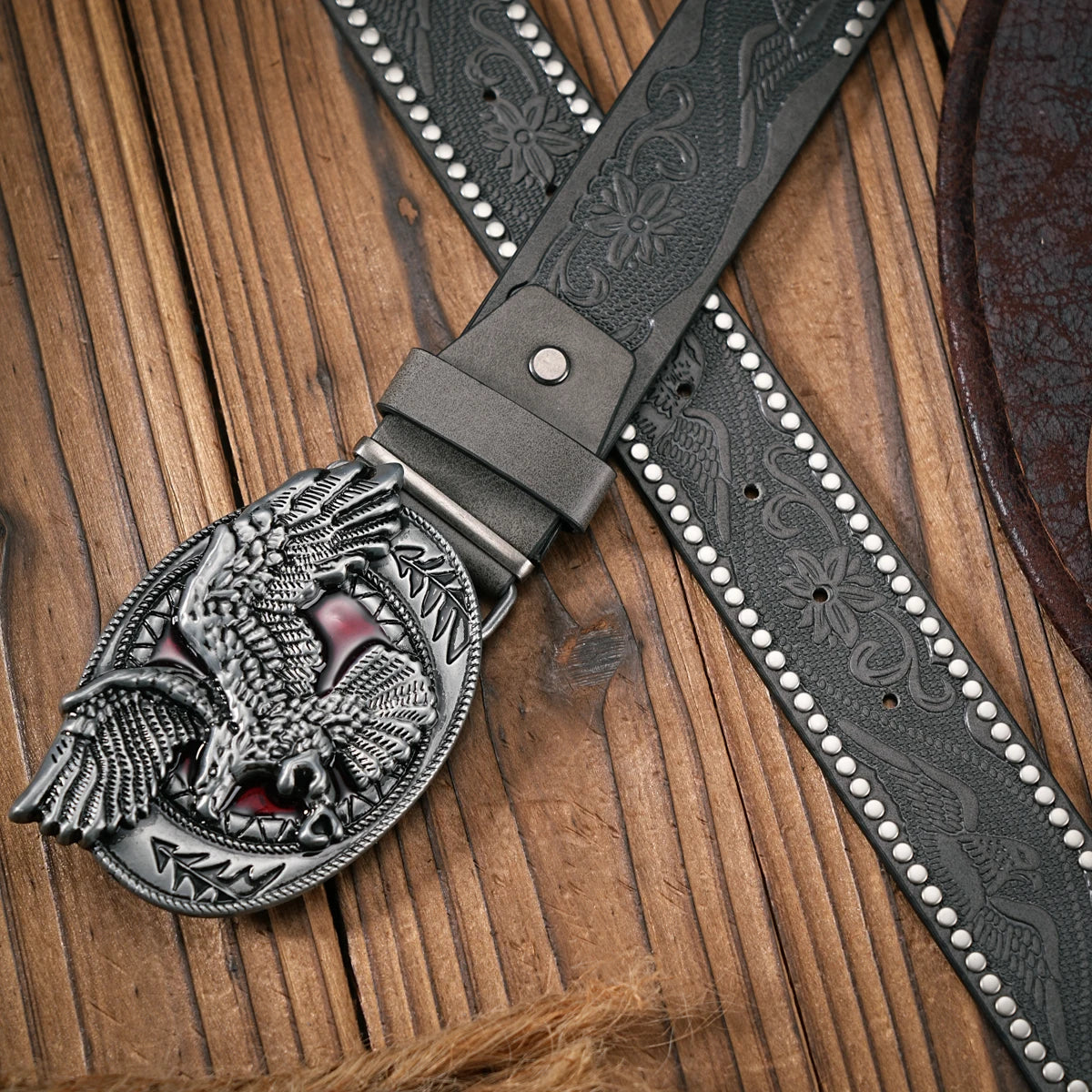 Belt – Western Denim – PU Leather – Brown | KIMLUD