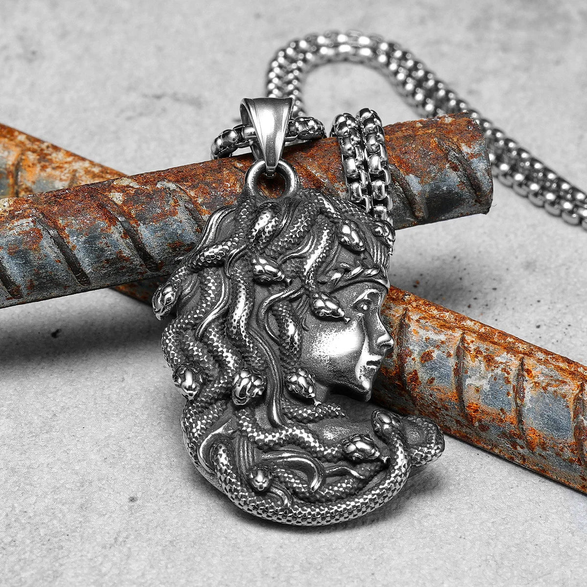 Retro Mesusa Trendy Men Necklaces With Pendant Stainless Steel Jewelry For Male Women Punk Hip Hop Accessories Gifts Wholesale