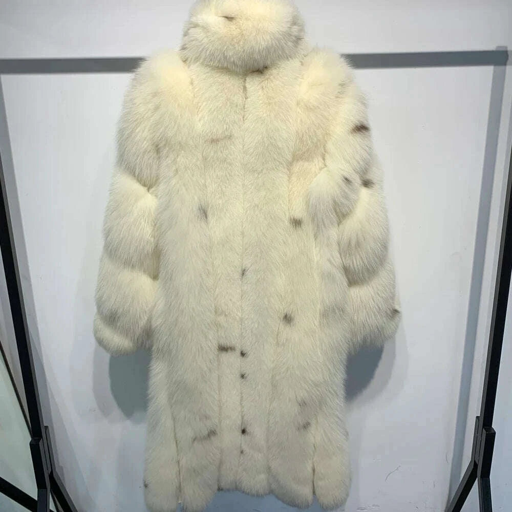 KIMLUD, GO BALLISTIC YA Ladies Natural Fur Coat Long 100% Natural Fur Winter Clothing, KIMLUD Womens Clothes