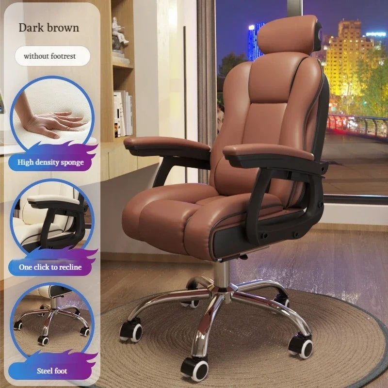 z for China factory wholesale high back swivel office chair pu leather armchair height adjustable office chair with footrest