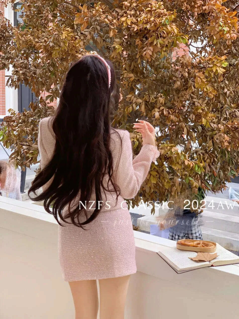 KIMLUD, 2024 autumn NEW Two Piece Set For Women Jacket Coat + short Skirt 2 piece sets women outfit conjuntos femininos elegantes, KIMLUD Womens Clothes