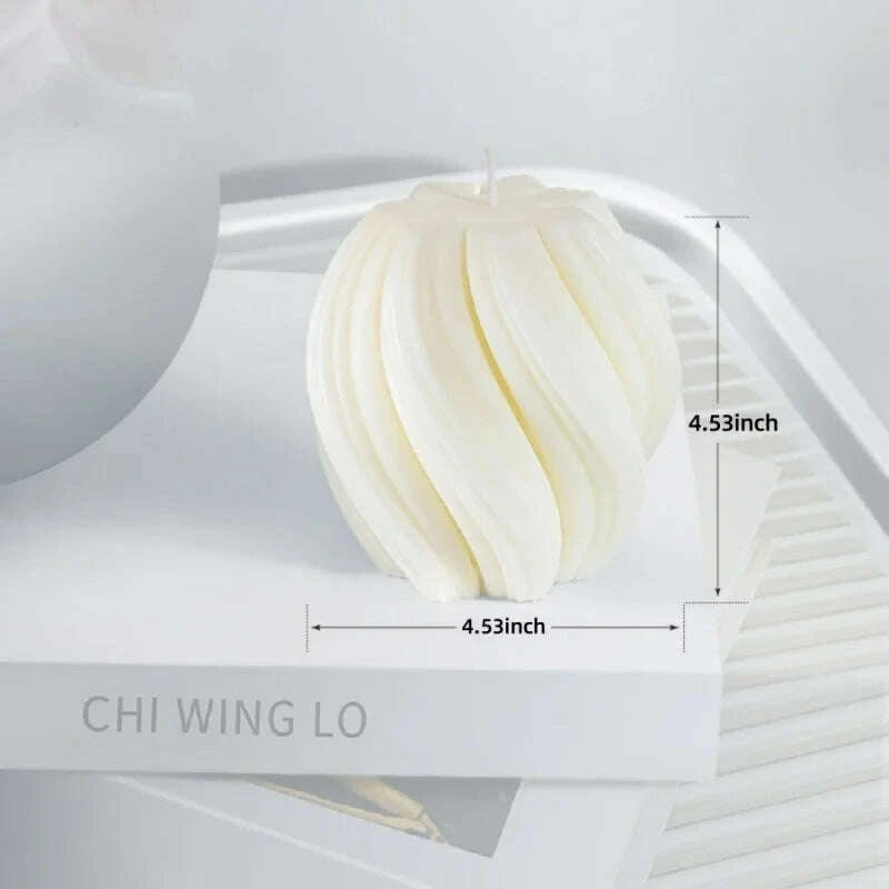 KIMLUD, Aromatherapy candles, large pillar ribbed decorative candles, soy wax, suitable for gifts, room shelves, home ribbed decoration, KIMLUD Womens Clothes