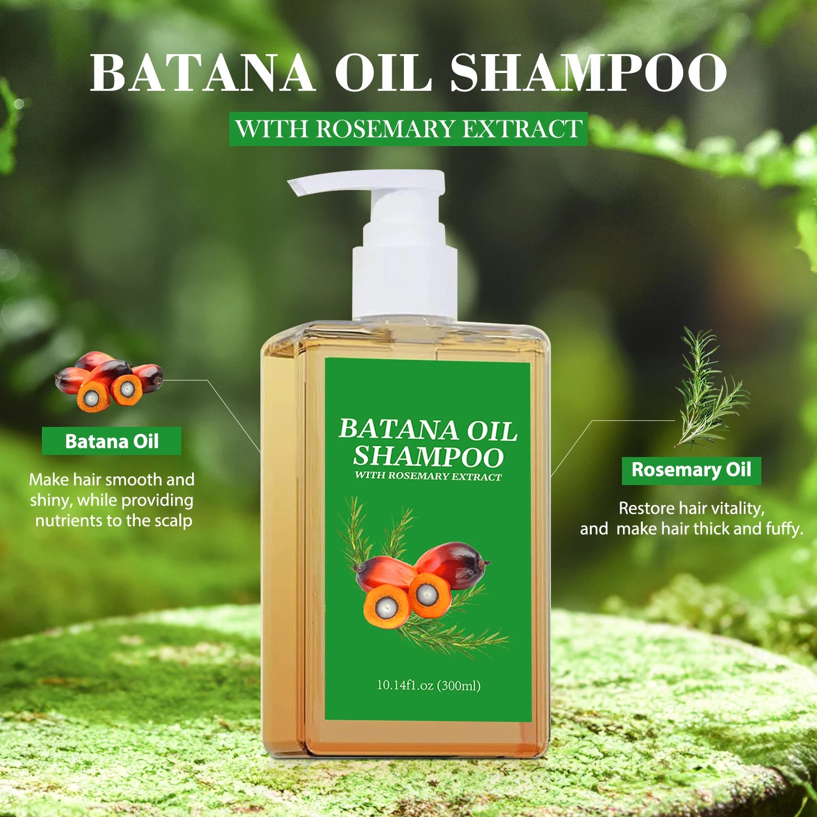 Batana Oil Shampoo and Conditioner Set Strengthens Hair — Green | KIMLUD