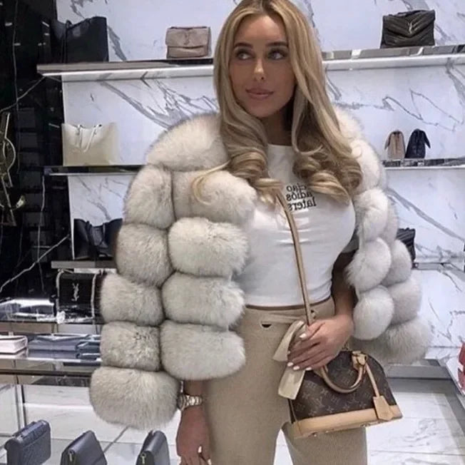 Faux Fur Coats Women Short Coat Jackets Elegant Jacket Autumn Winter Y2k Furry Outerwear Mom Splice Thick Warm Coffe Coats
