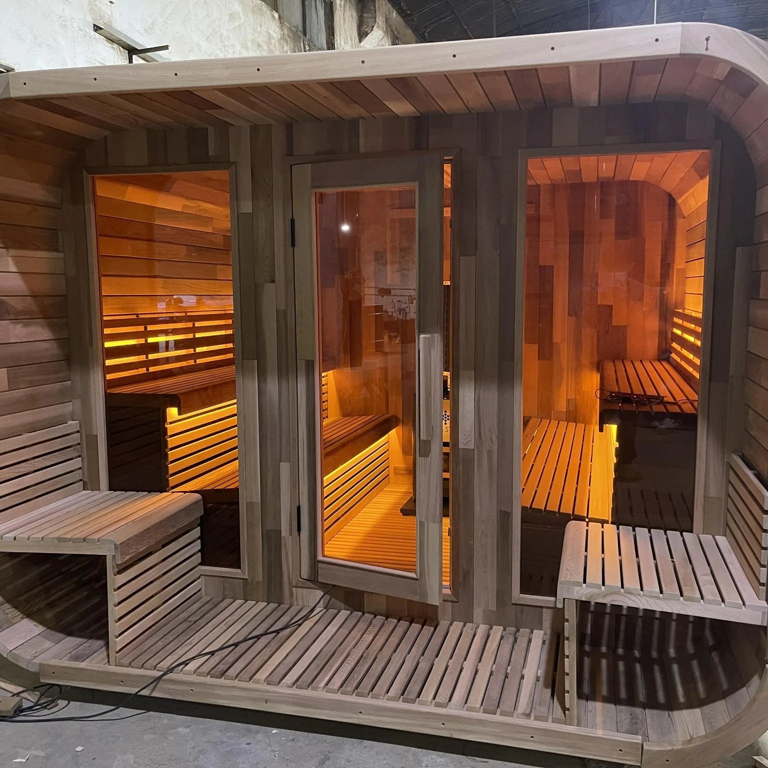 Design home 2 people wet and dry steam infrared sauna outdoor sauna