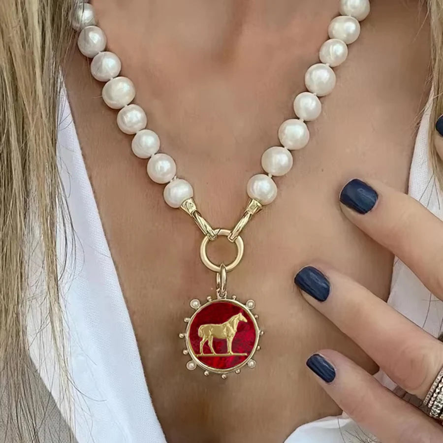Pearl Multi-Layer Statement Necklace — Ivory | KIMLUD