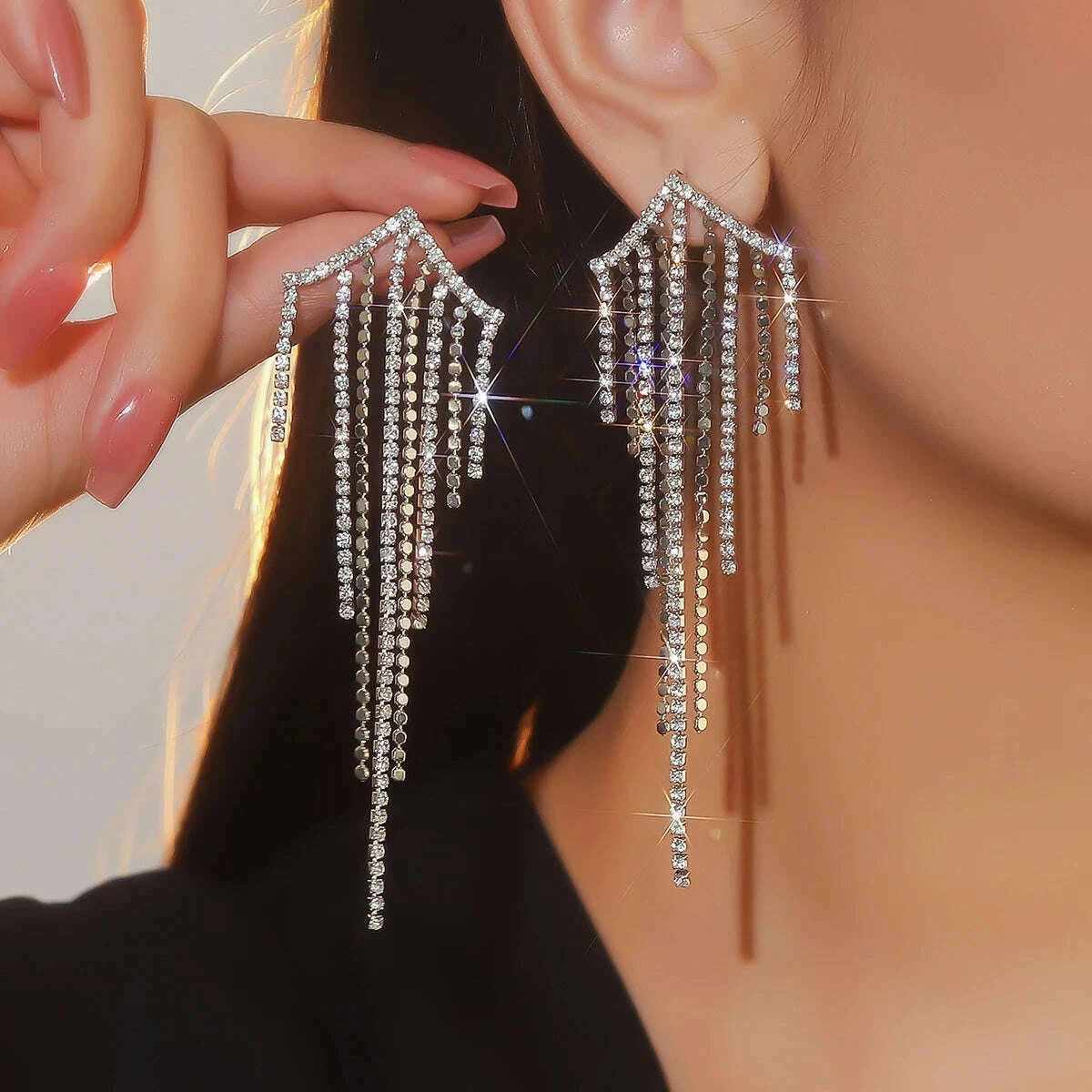 silver-rhinestones-earrings-for-women-sparkly-long-linear-dangle-earrings-dangle-tassels-statement-earrings-bridal-weddingkimlud-womens-fashion-34624781