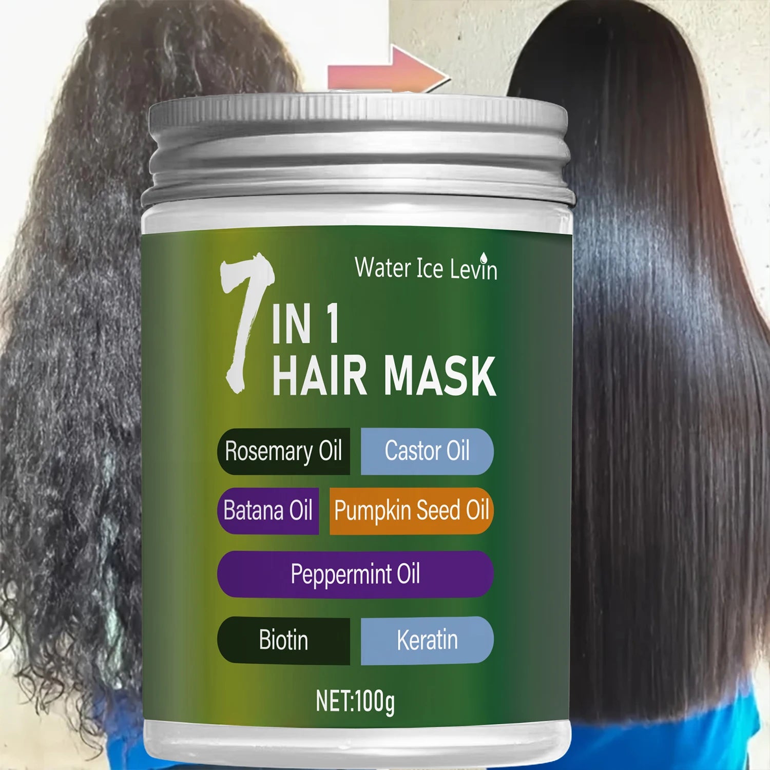 7-In-1 Hair Mask With Biotin And Keratin — Forest Green | KIMLUD