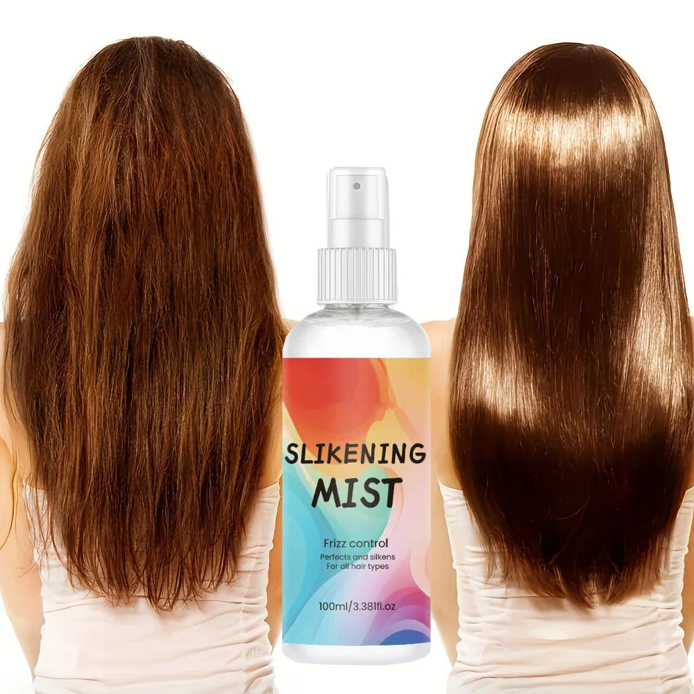 Silk Therapy Hair Spray Silkening Thermal Shield For Curly Texture — Clear | KIMLUD
