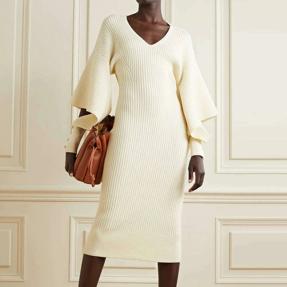 vgh-solid-hollow-out-minimalist-dress-for-women-v-neck-long-sleeve-high-waist-knitting-spliced-buttons-dresses-female-clothing-kimlud-kimlud-33910579