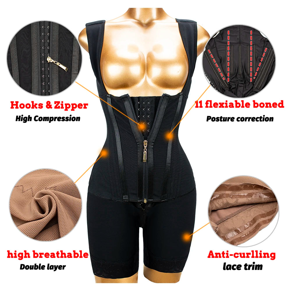Slimming Girdle Faja Sculpting Shaper High Compression Corset Original Colombian Hourglass Shapewear Post Lipo Surgery Sheath
