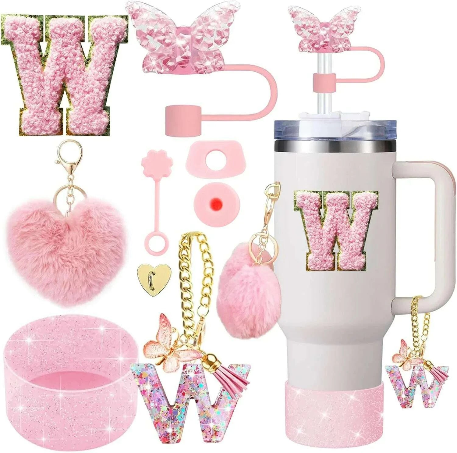 kimlud-9pcs-cup-accessory-set-for-stanley-30oz-40oz-butterfly-straw-cover-cap-silicone-boot-charm-initials-sticker-spill-proof-stopper-kimlud-womens-clothes-34635292