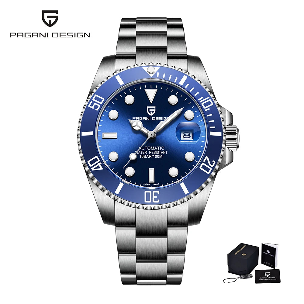 PAGANI Design 2024 New 40mm Men Automatic Mechanical Watches Men Luxury NH35A Stainless Steel Waterproof Watch Relogio Masculino