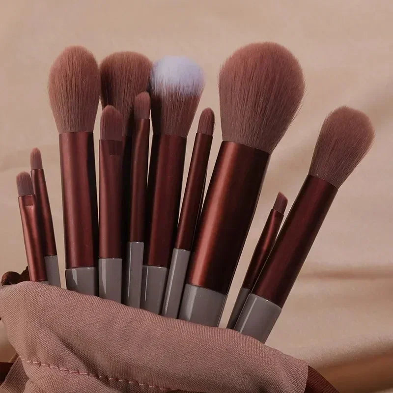 Synthetic Hair Makeup Brush Set 18-Piece — Black | KIMLUD