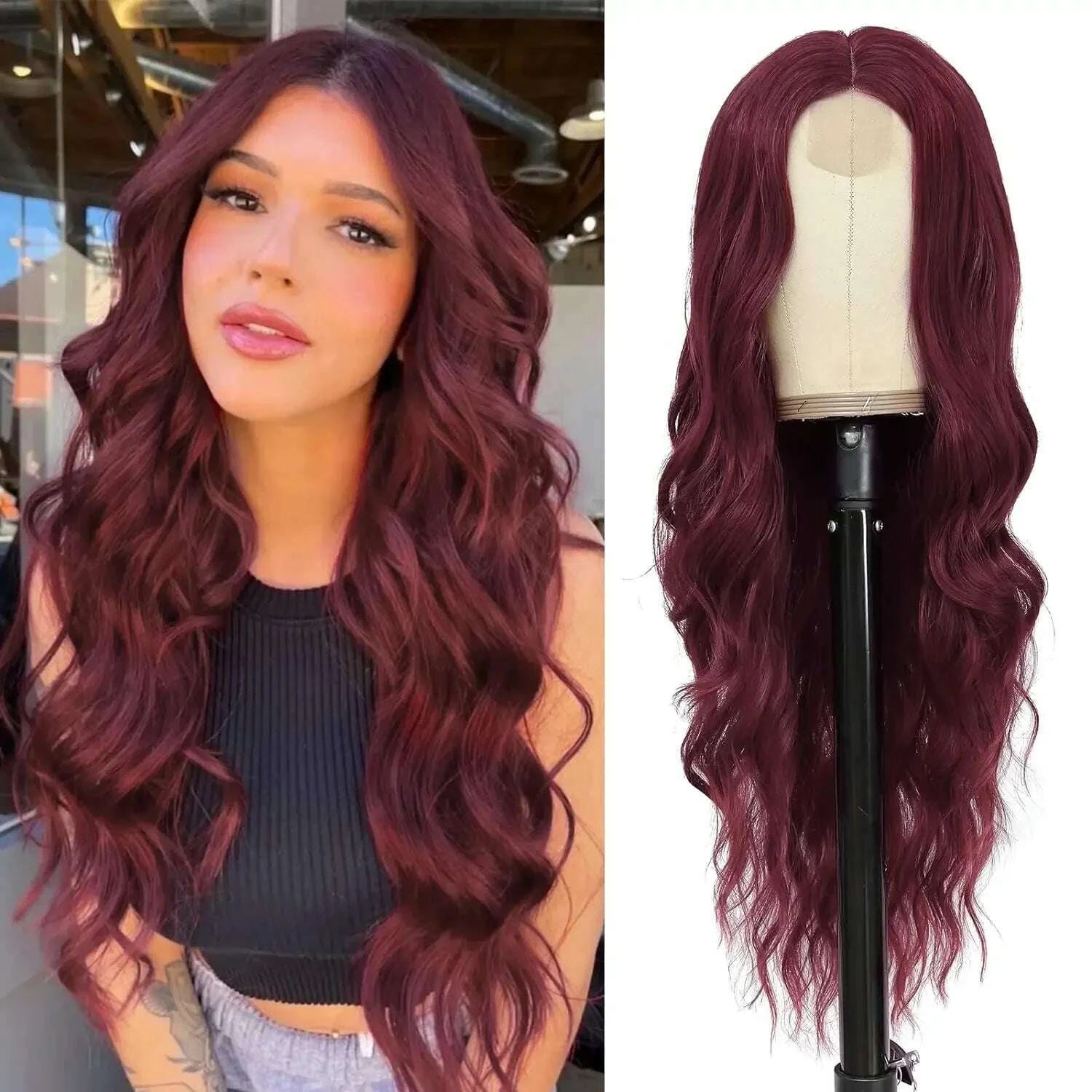 cosplay-blonde-womens-wigs-ombre-blonde-curly-wig-on-clearance-sale-glueless-pink-black-purple-wig-ladies-synthetic-wigundkimlud-womens-fashion-34598457