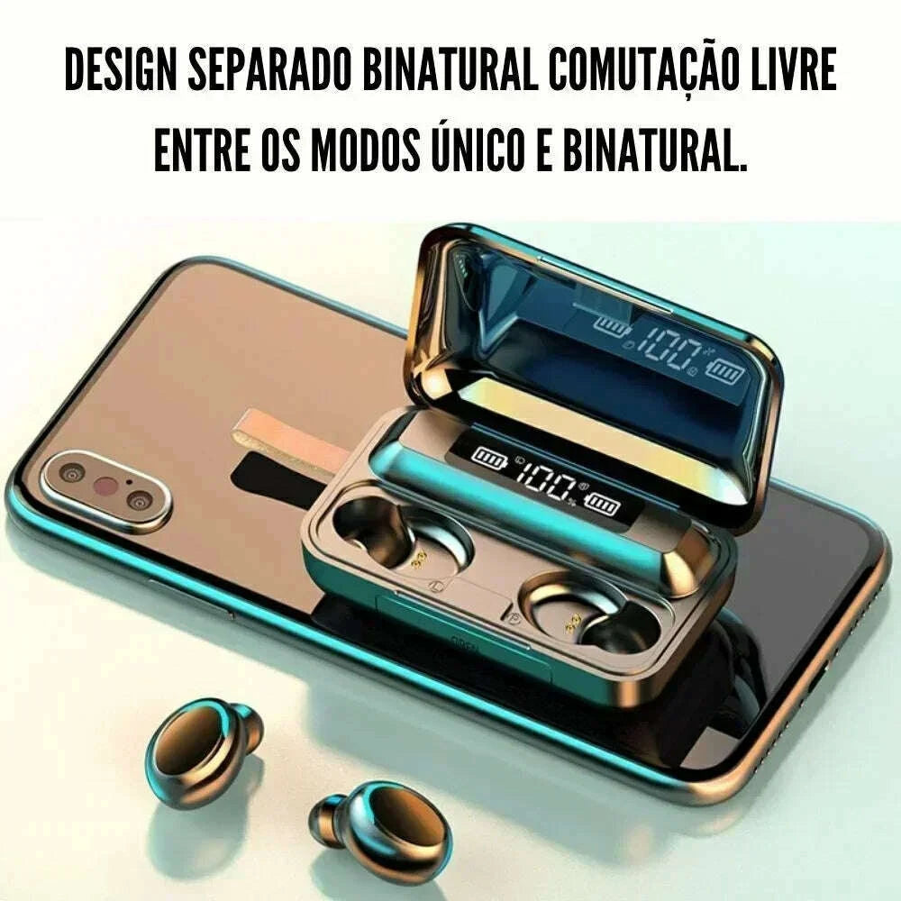 KIMLUD, F9 Bluetooth Headphones 9D Stereo High Bass Sport Earphones Touch Control TWS Wireless Earbuds Waterproof Handsfree Headset, KIMLUD Womens Clothes