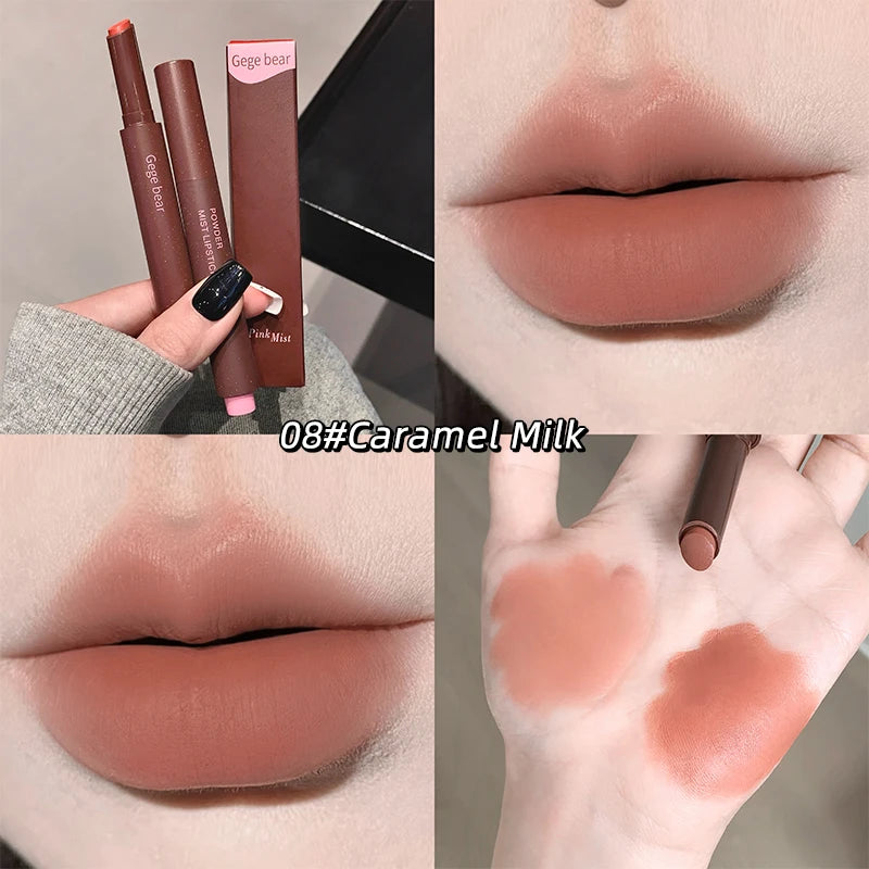 Gege Bear Pink Matte Lipstick Pen Matte Matte Long-lasting Whitening Lip Gloss