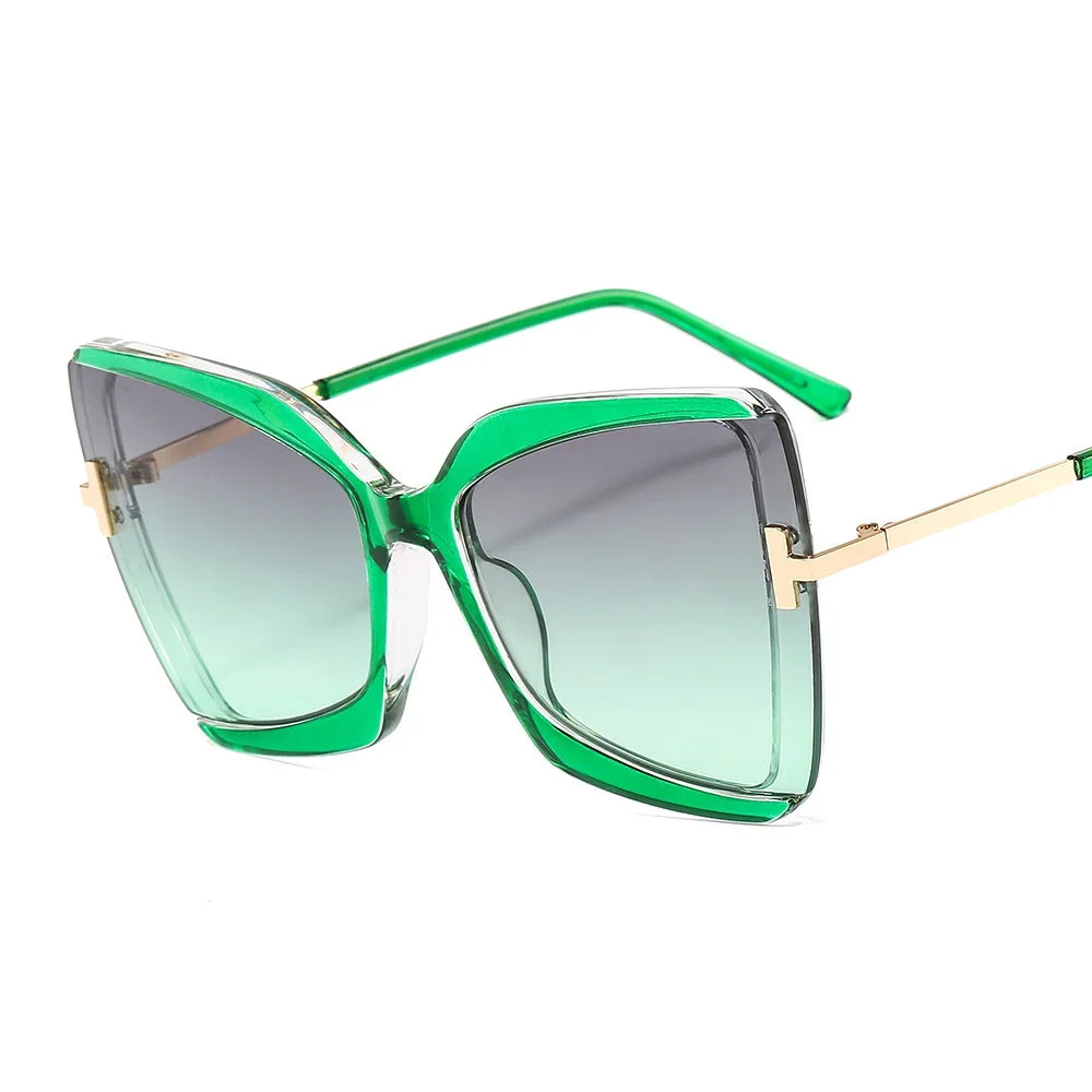 Fashion Brand Designer Sunglasses New Oversized Square Women Sun Glasses Female Big Frame Colorful Shades for Women Oculos