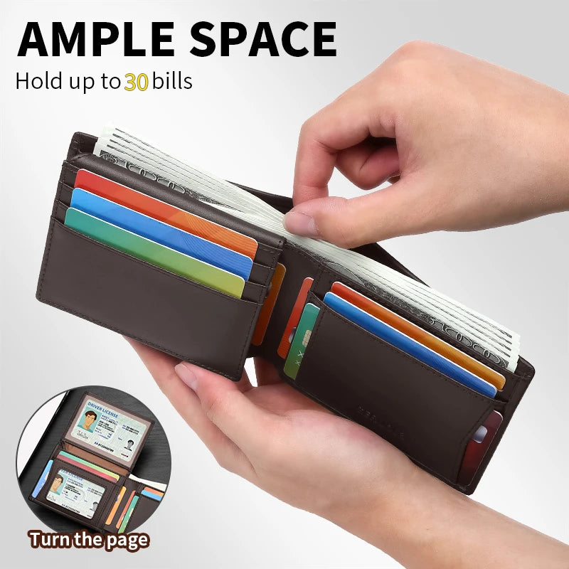 Men's Wallet – RFID Protection – Genuine Leather | KIMLUD